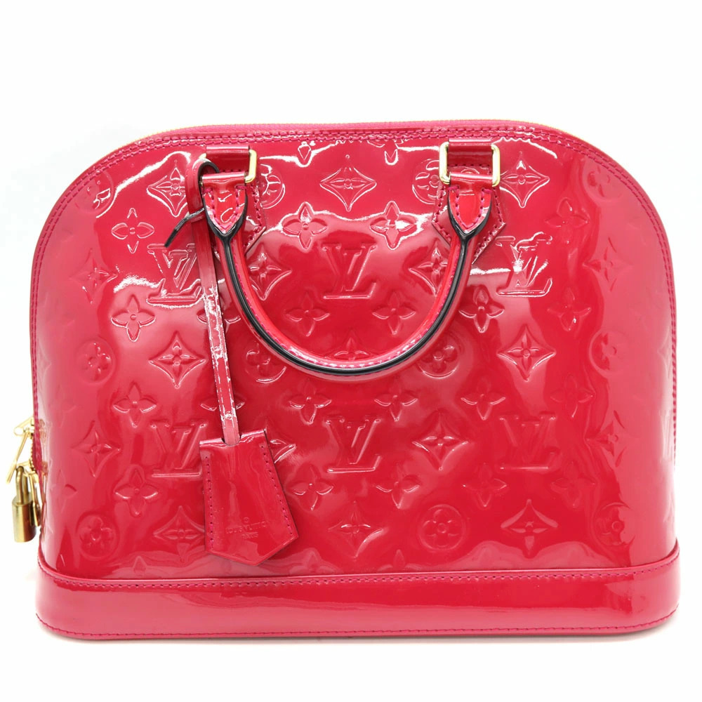LOUIS VUITTON Alma Handbag Monogram Vernis Rose Pink Indien Peach Pink LV